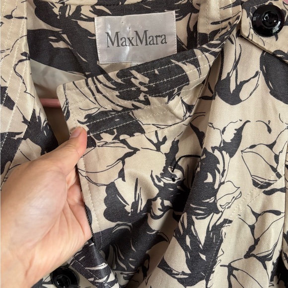 Max Mara Floral Trench Coat M - Picture 8 of 12